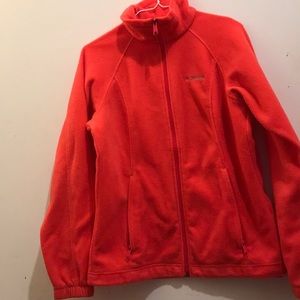 ORANGE/CORAL COLUMBIA ZIP UP JACKET